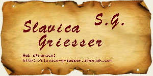 Slavica Griesser vizit kartica